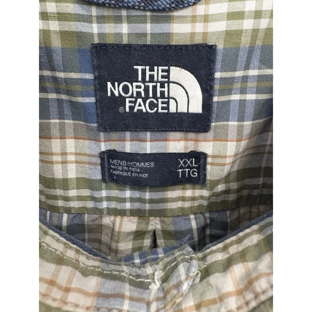 The North Face Short‎ Sleeve Plaid Button Up Shirt Men's Size XXL Casual Outdoor